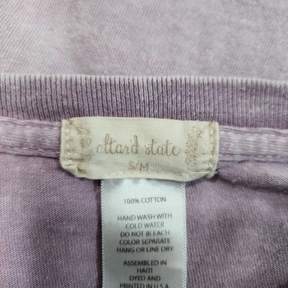 Altard State Howdy Graphic Tee SM/Med Purple Mineral Wash Western Oversized - Picture 6 of 9